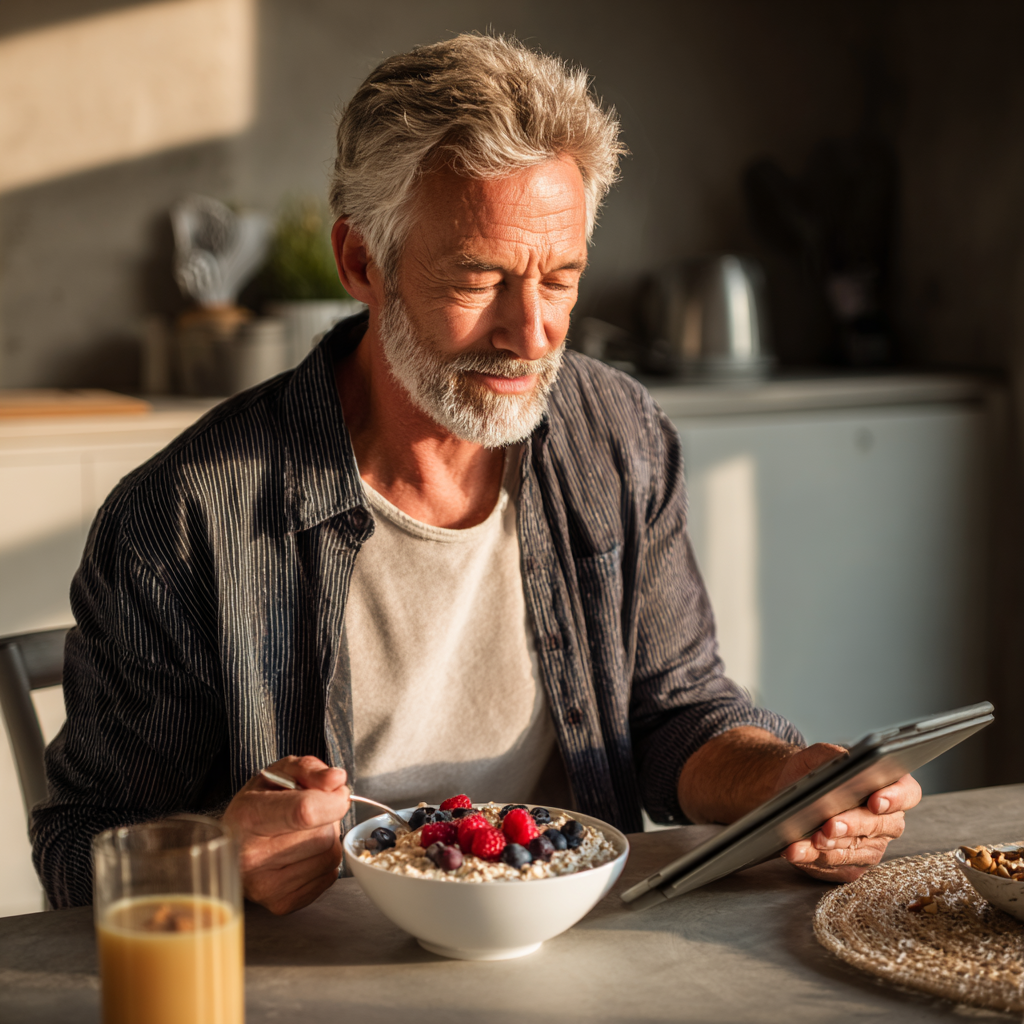 Pokojná atmosféra pri jedle s prirodzenými ingredienciami